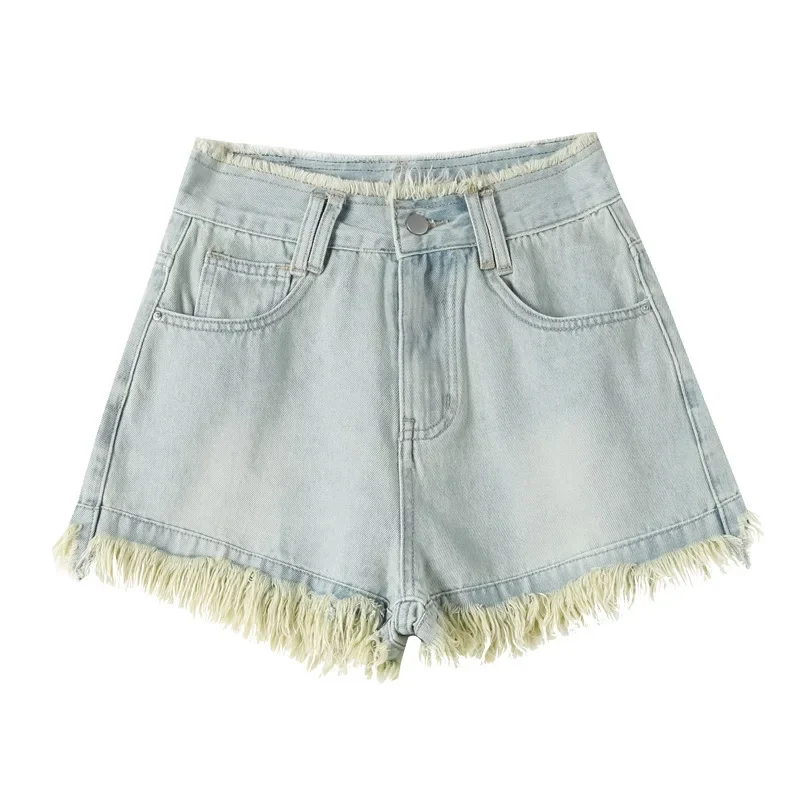 Washed Denim Shorts, Women's New Summer Fashion Spice Girl Short Jeans, Casual Loose High Waist A-line Wide-leg Jeans for Women
Washed Denim Shorts, Women's New Summer Fashion Spice Girl Short Jeans, Casual Loose High Waist A-line Wide-leg Jeans for Women