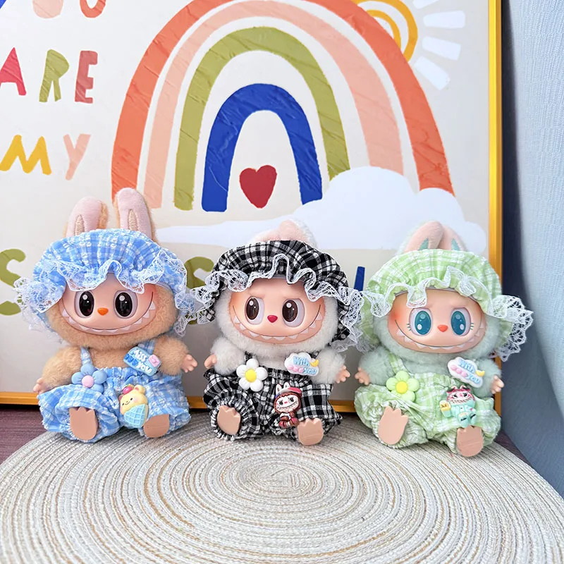Labubu clothing pendants, party checkered overalls, mini labubu bag sets, doll clothes
Labubu clothing pendants, party checkered overalls, mini labubu bag sets, doll clothes