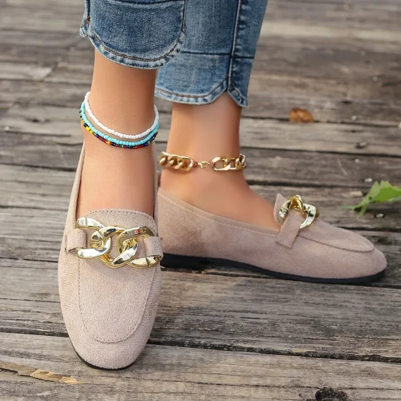 Ladies Shoes 2025 Loafers Women's Flats Fashion Office Flats Women Round Toe Slip on Metal Decoration Plus Size Shoes Women
Ladies Shoes 2025 Loafers Women's Flats Fashion Office Flats Women Round Toe Slip on Metal Decoration Plus Size Shoes Women