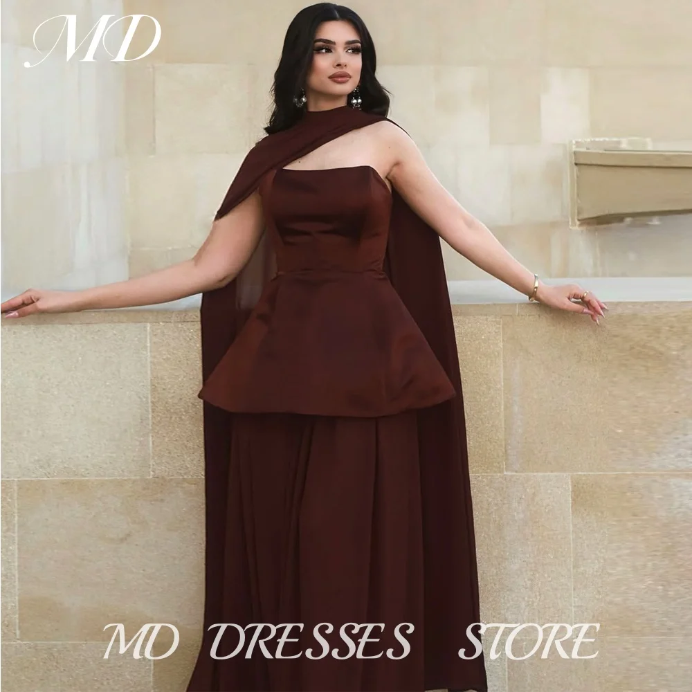 MD Elegant Brown Soft Stain A-line Evening Dresses Sleeveless Saudi Arabic Chiffon Scarf Prom Gown Customized Party Dress 2025
MD Elegant Brown Soft Stain A-line Evening Dresses Sleeveless Saudi Arabic Chiffon Scarf Prom Gown Customized Party Dress 2025