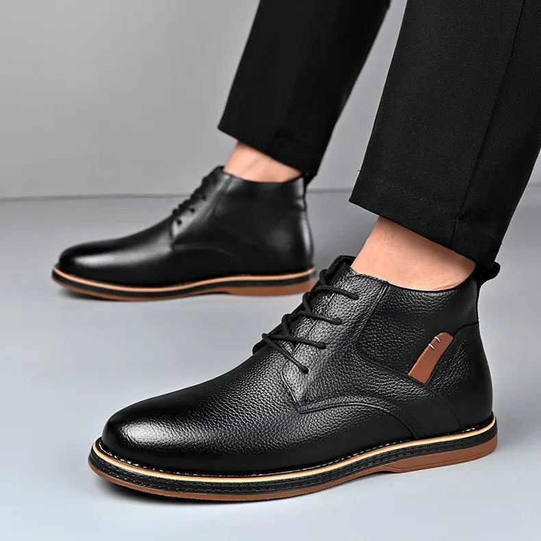 Large Size Men's Boots Fashionable Chelsea Leather Boots Autumn New Style Casual Short Tube Rubber Bottom Shoes
Large Size Men's Boots Fashionable Chelsea Leather Boots Autumn New Style Casual Short Tube Rubber Bottom Shoes