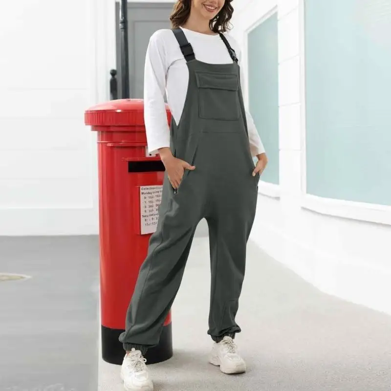Women's loose-fitting fleece jumpsuit overalls, winter casual adjustable, warm, with pockets
Women's loose-fitting fleece jumpsuit overalls, winter casual adjustable, warm, with pockets