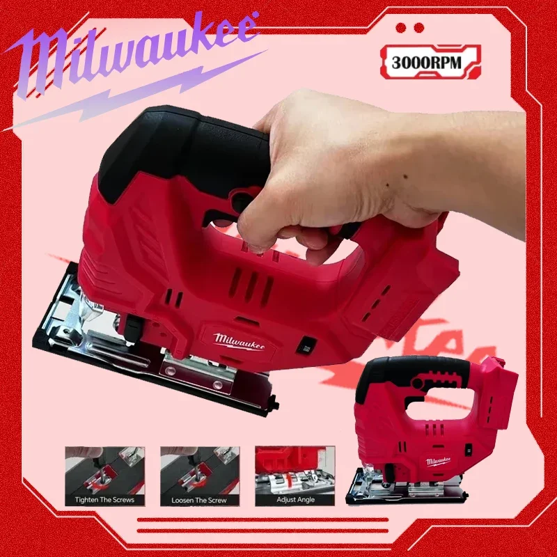 Milwaukee 18V 20V Battery Brushless Jig Saw 0-45º Cutting 3 Orbital Settings Electric Jigsaw Woodworking Tool Power Tools
Milwaukee 18V 20V Battery Brushless Jig Saw 0-45º Cutting 3 Orbital Settings Electric Jigsaw Woodworking Tool Power Tools