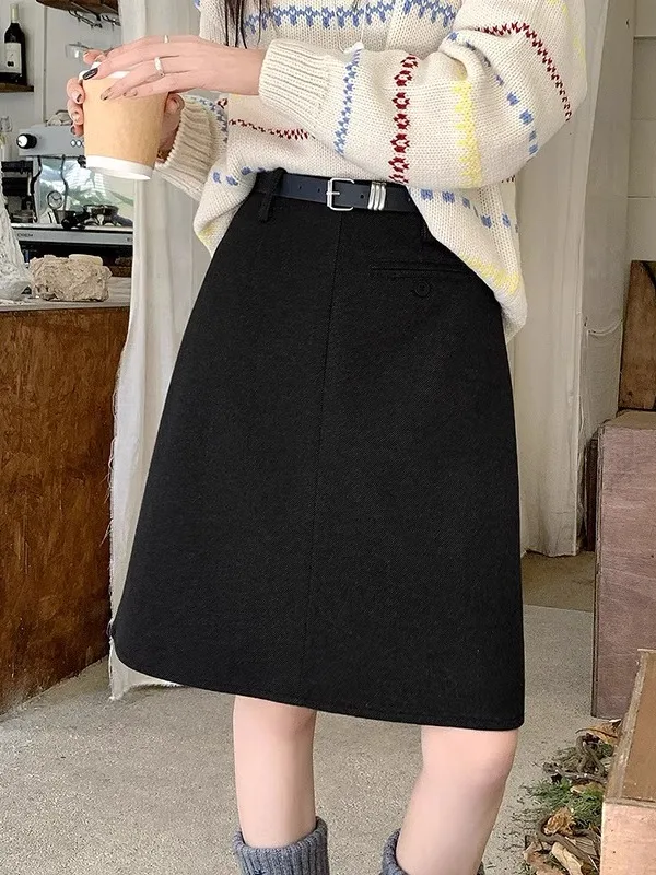High Waist A-Line Skirt Women's Thiened Woolen Coat Sexy ort Skirt Winter Faion Casual Sle Zipper Design
High Waist A-Line Skirt Women's Thiened Woolen Coat Sexy ort Skirt Winter Faion Casual Sle Zipper Design