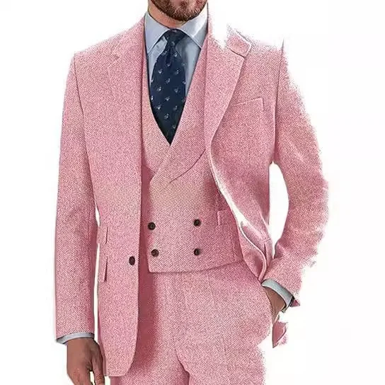 Casual Tee-Piece Suit Men's Wedding Ceremony Wedding Banquet Che Pattern Busin Leisure Westwear Ultra Slim Fit Tuxedo
Casual Tee-Piece Suit Men's Wedding Ceremony Wedding Banquet Che Pattern Busin Leisure Westwear Ultra Slim Fit Tuxedo