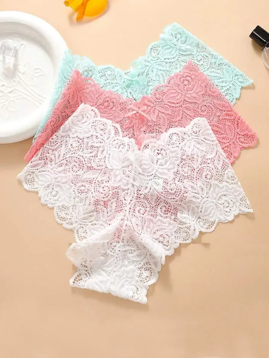 6PCS Women Lace Low Waist Hollow Out Triangle Panties
6PCS Women Lace Low Waist Hollow Out Triangle Panties