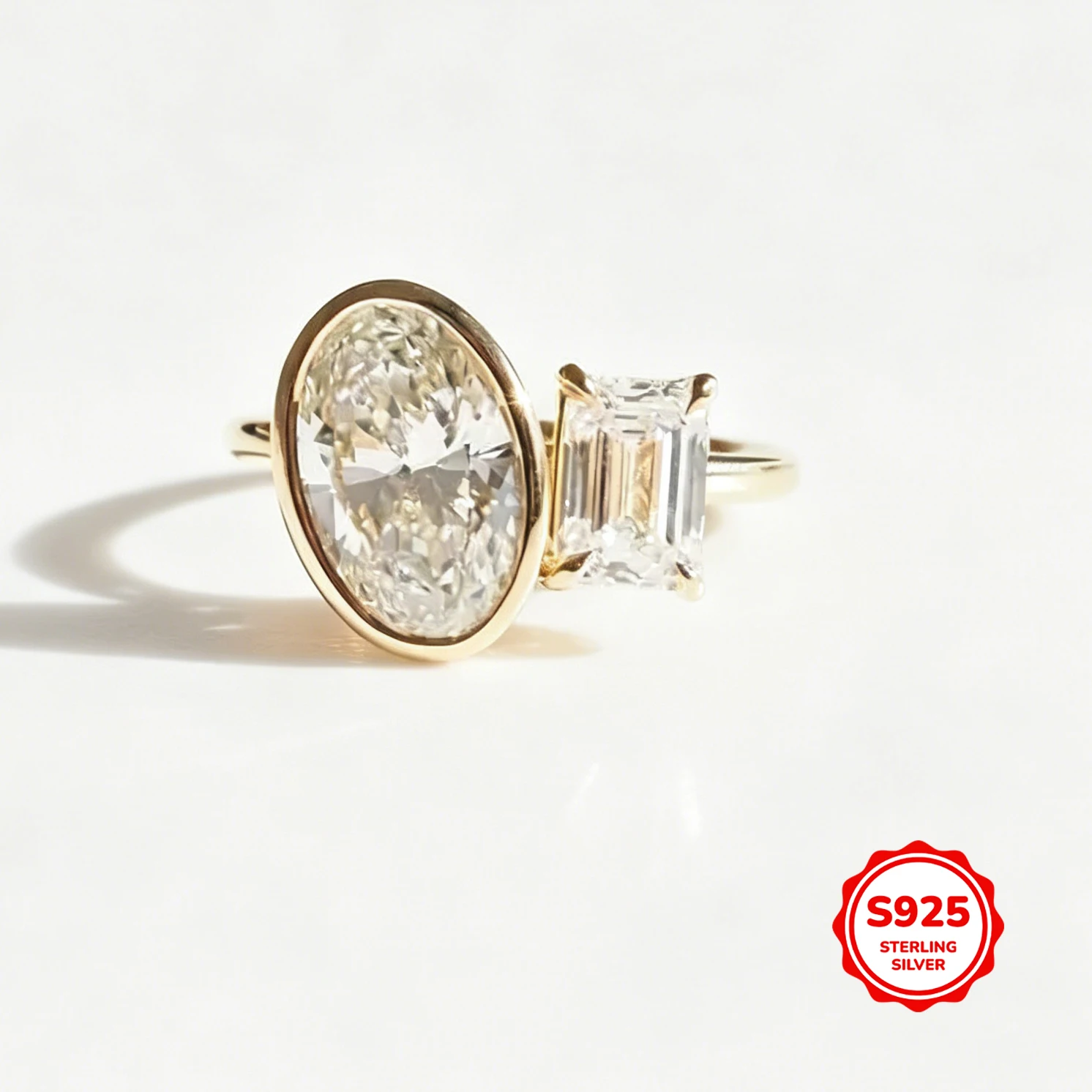 14K Gold Cut Moissanite Ring for Women Two Stone Toi Et Moi Wedding Geometry Rings 925 Sterling Silver Jewelry
14K Gold Cut Moissanite Ring for Women Two Stone Toi Et Moi Wedding Geometry Rings 925 Sterling Silver Jewelry