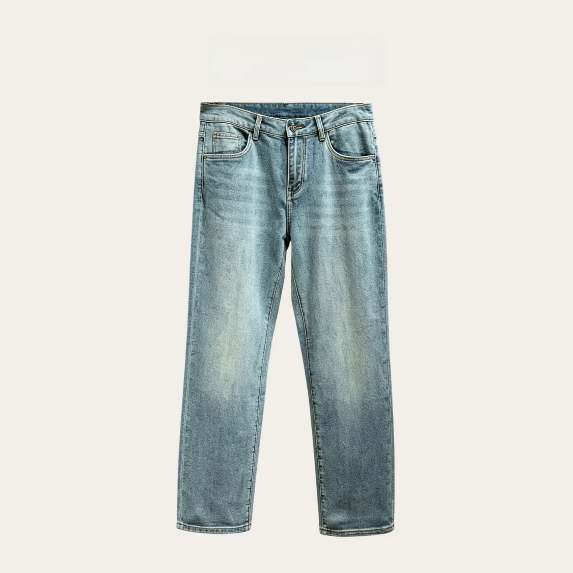 Retro Washed 12-Ounce Stretch Cotton Men's Jeans Loose Straight Leg Spring Collection Comfortable Breathable Casual Trousers
Retro Washed 12-Ounce Stretch Cotton Men's Jeans Loose Straight Leg Spring Collection Comfortable Breathable Casual Trousers