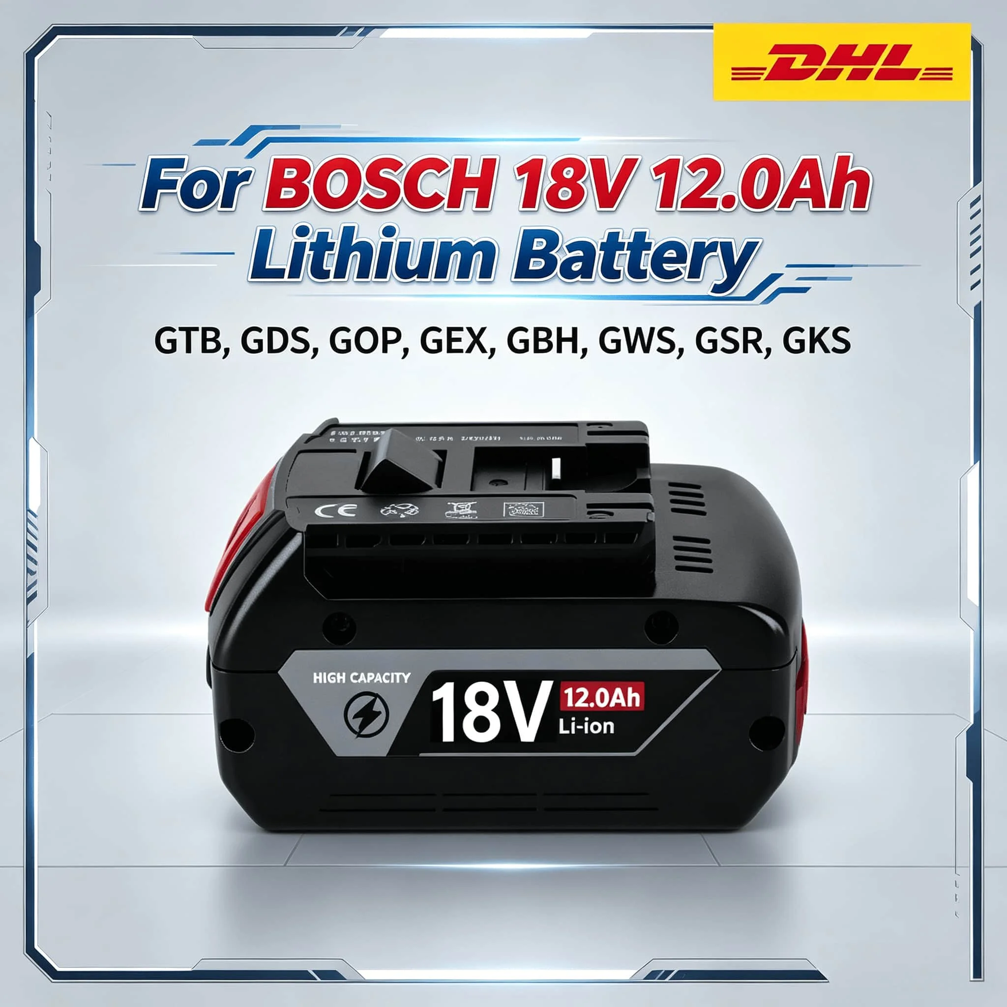 For Bosch Battery 18V GBA18V4.0 10.0Ah Suit GSB18V-55 GBH18V-26, Direct Replacement Cell for Bosch 18V Cordless Rotary Hammer
For Bosch Battery 18V GBA18V4.0 10.0Ah Suit GSB18V-55 GBH18V-26, Direct Replacement Cell for Bosch 18V Cordless Rotary Hammer