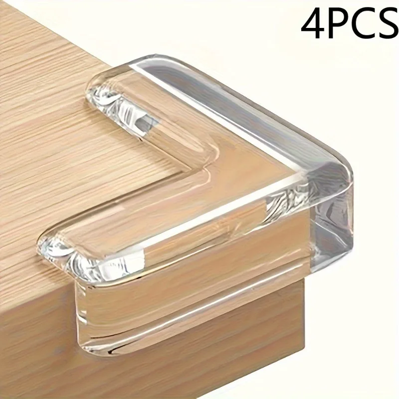 4pcs Transparent Silicone Corner Protector Set Baby Safety Baby Protection Edge Sticker Table Edge Protector Accessories
