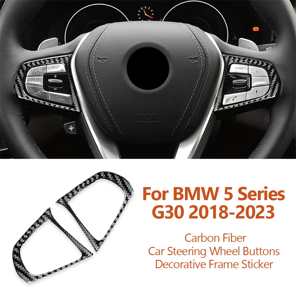 For BMW 5 Series G30 X3 G01 2018-2023 Carbon Fiber Car Steering Wheel Buttons Decorative Frame Sticker Interior Auto Accessories
For BMW 5 Series G30 X3 G01 2018-2023 Carbon Fiber Car Steering Wheel Buttons Decorative Frame Sticker Interior Auto Accessories