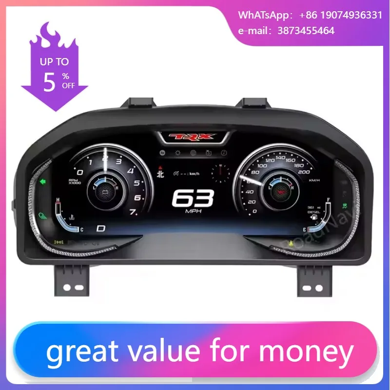 Car Auto Speedometer Ram 1500 2013-2019 LCD Digital Cluster Car Upgrade Dashboard Instrument
Car Auto Speedometer Ram 1500 2013-2019 LCD Digital Cluster Car Upgrade Dashboard Instrument