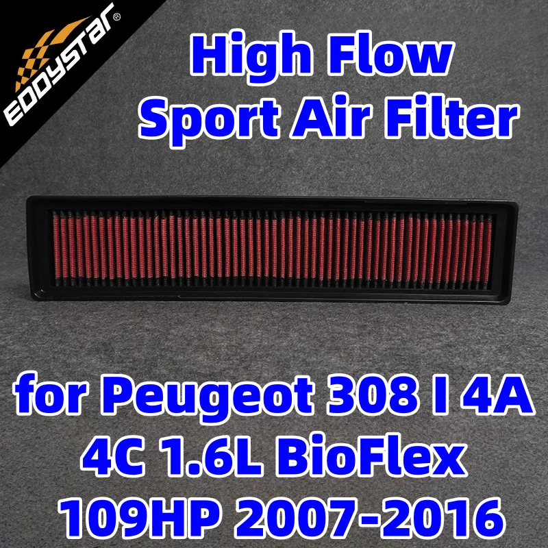Спортивный воздушный фильтр с высоким расходом для Peugeot 308 I 4A 4C 1.6L BioFlex 109HP 2007-2016, моющиеся гоночные впускные фильтры
Спортивный воздушный фильтр с высоким расходом для Peugeot 308 I 4A 4C 1.6L BioFlex 109HP 2007-2016, моющиеся гоночные впускные фильтры