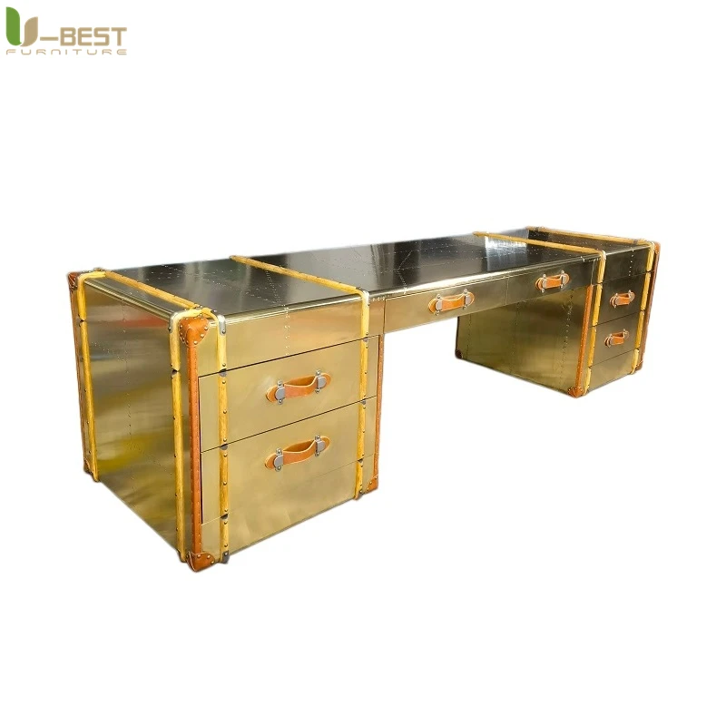 U-best Mid Century Aviator Wing Desk Gold Aluminum Aviation Office Table Home Office Bedroom Hotel Unique Design
U-best Mid Century Aviator Wing Desk Gold Aluminum Aviation Office Table Home Office Bedroom Hotel Unique Design