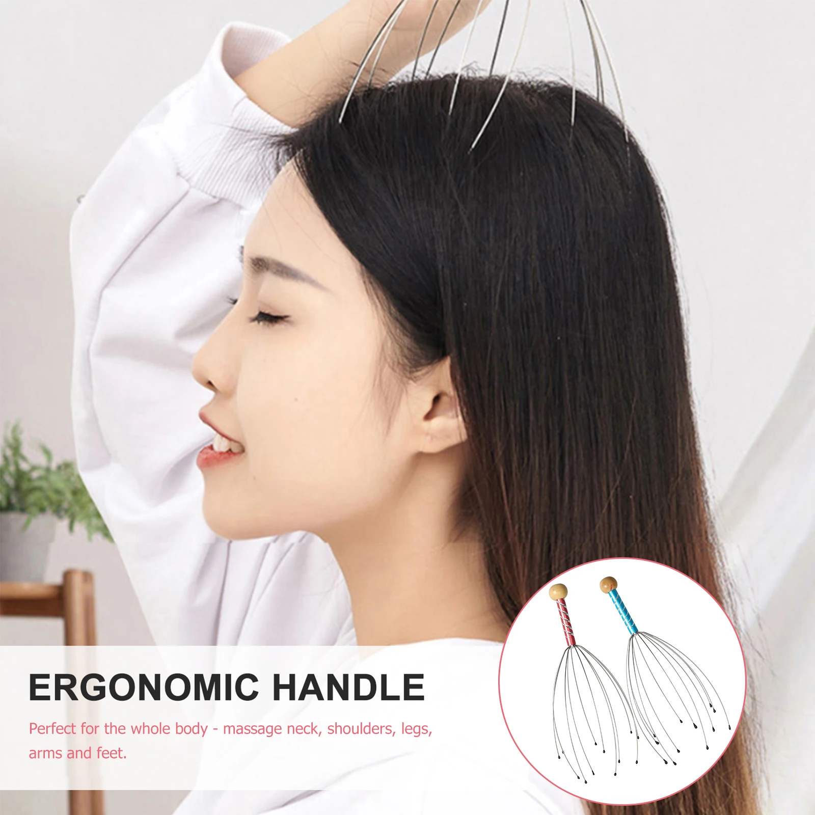 2 Pcs Scalp Massage Tool Portable Claw for Neck Shoulder Legs Relaxation Stress Relief Blood Circulation Body
2 Pcs Scalp Massage Tool Portable Claw for Neck Shoulder Legs Relaxation Stress Relief Blood Circulation Body