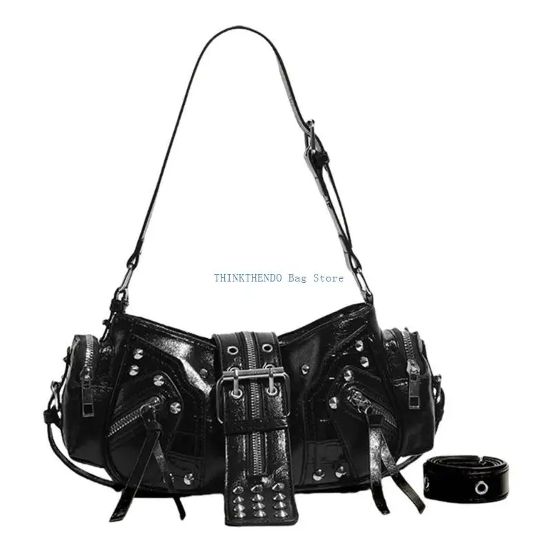 340D Retro Motorcycle PU Leather Shoulder Bag with Punk Rivet Design and Spacious Interior for Everyday Use
340D Retro Motorcycle PU Leather Shoulder Bag with Punk Rivet Design and Spacious Interior for Everyday Use