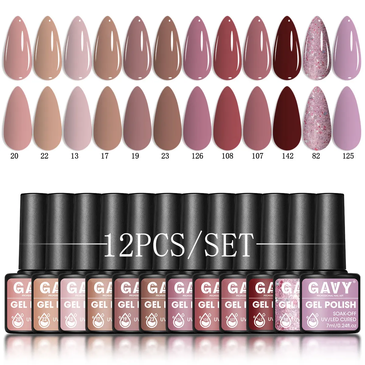 Professional Salon 12 pcs Nude Series Gel Nail Polish Set, Long-lasting 28 Days Soak Off UV Gel Lacquer, High Pigment Neutral Br
Professional Salon 12 pcs Nude Series Gel Nail Polish Set, Long-lasting 28 Days Soak Off UV Gel Lacquer, High Pigment Neutral Br