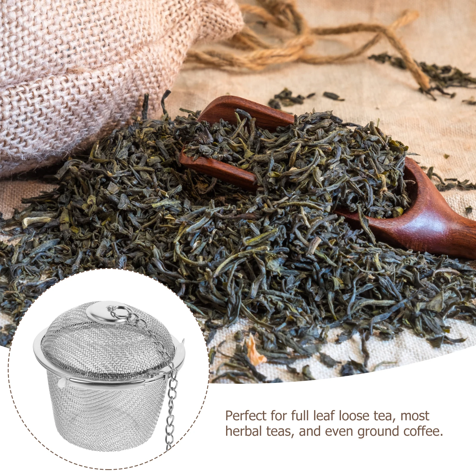 Stainless Steel Tea Infuser Loose Leaf Herbal Strainer Flat Bottom Easy Ball Chain Mug Hook Flavorful Cooking 
Stainless Steel Tea Infuser Loose Leaf Herbal Strainer Flat Bottom Easy Ball Chain Mug Hook Flavorful Cooking