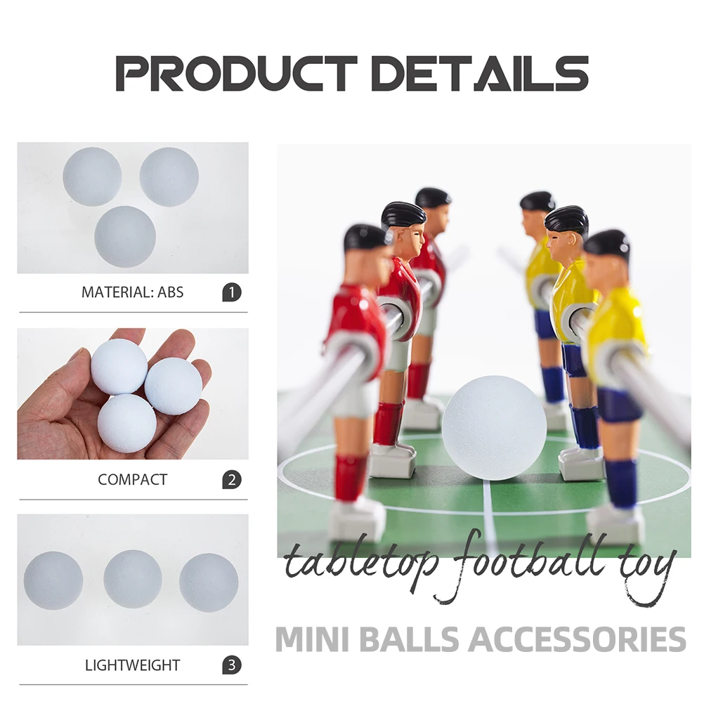 6pcs Foosball Replacement Balls Mini Table Football Soccer Game Accessories Durable Long-Lasting Shiny Surface Adult Party Gift
6pcs Foosball Replacement Balls Mini Table Football Soccer Game Accessories Durable Long-Lasting Shiny Surface Adult Party Gift