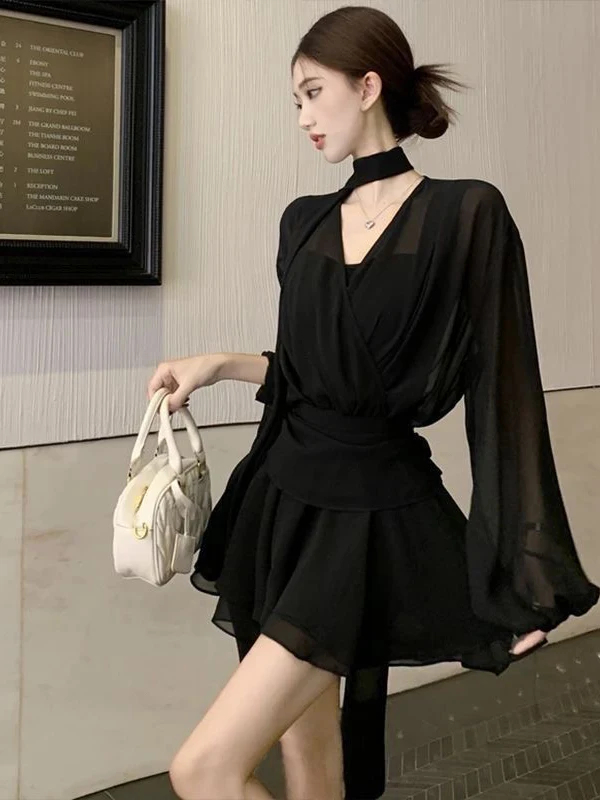 Юбка-миди больших размеров с длинным рукавом для женщин, весенняя, сексуальная, плиссированная, из шифона, скрывающая живот, утягивающая, короткая юбка в корейском стиле, свободного кроя.
Юбка-миди больших размеров с длинным рукавом для женщин, весенняя, сексуальная, плиссированная, из шифона, скрывающая живот, утягивающая, короткая юбка в корейском стиле, свободного кроя.