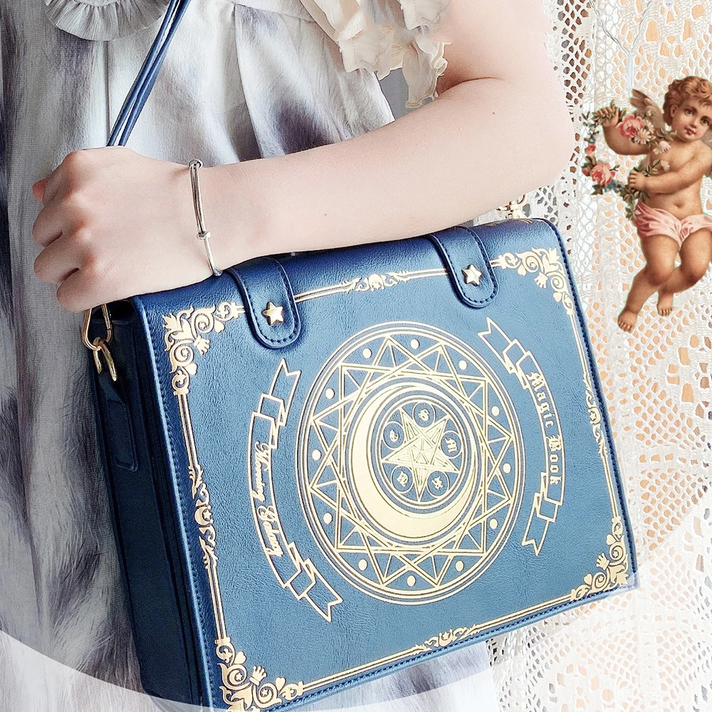 3Way Magic Women Handbag Lolita Book Messenger Bags Star Moon Shoulder Bag Retro England Anime Student Cosplay PU Handbags Sac a
3Way Magic Women Handbag Lolita Book Messenger Bags Star Moon Shoulder Bag Retro England Anime Student Cosplay PU Handbags Sac a
