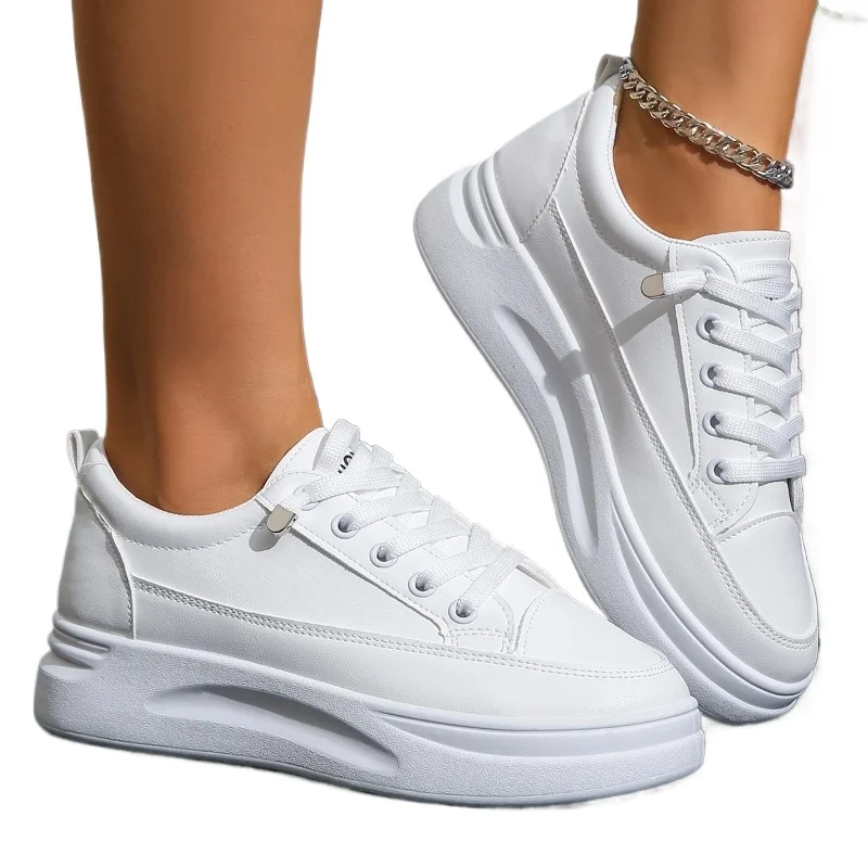 Casual Flats Anti-slip Outdoor Walking Sports Board Shoes Sapatos Femininos Women White Sneakers Autumn Lace Up Thick Bottom
Casual Flats Anti-slip Outdoor Walking Sports Board Shoes Sapatos Femininos Women White Sneakers Autumn Lace Up Thick Bottom