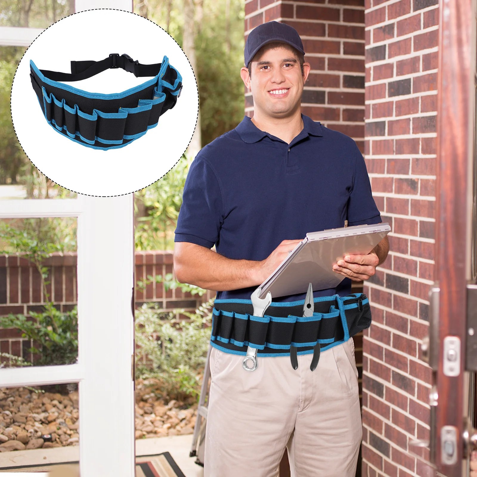 1Pcs Tool Waist Pouch Oxford Cloth Durable Waterproof Maintenance Tool Kit Belt Bag Electrician Plumber Utility Holder
1Pcs Tool Waist Pouch Oxford Cloth Durable Waterproof Maintenance Tool Kit Belt Bag Electrician Plumber Utility Holder