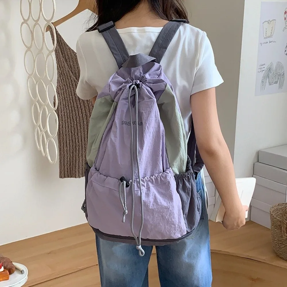 Ins Simple Drawstring Backpack Large Capacity Travel Nylon Shoulder Bags Leisure College Student Schoolbag Teenagers
Ins Simple Drawstring Backpack Large Capacity Travel Nylon Shoulder Bags Leisure College Student Schoolbag Teenagers