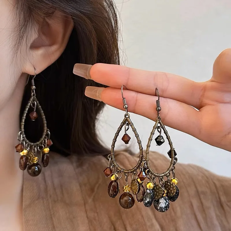 KADRUFI Ethnic Style Beaded Drop Tassel Earrings for Women New Chinese Vintage Hollow Water Droplet Dangle Bohemian Long Earring
KADRUFI Ethnic Style Beaded Drop Tassel Earrings for Women New Chinese Vintage Hollow Water Droplet Dangle Bohemian Long Earring