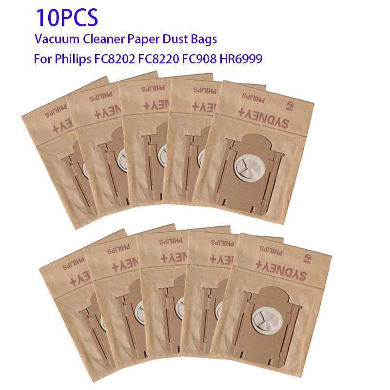 10PCS For Philips FC8202 FC8220 FC908 HR6999 Vacuum Cleaner Replacement Parts Vacuum Cleaner Paper Dust Bags
10PCS For Philips FC8202 FC8220 FC908 HR6999 Vacuum Cleaner Replacement Parts Vacuum Cleaner Paper Dust Bags