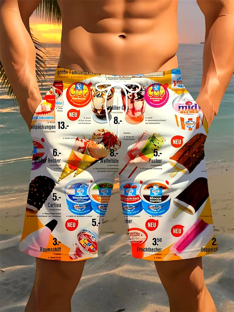 Ice Cream Graphic Beach Shorts Men Hot Sale Summer Popsicle Pattern Swimming Trunks Cool Street Oversized Short Pants Quick Dry
Ice Cream Graphic Beach Shorts Men Hot Sale Summer Popsicle Pattern Swimming Trunks Cool Street Oversized Short Pants Quick Dry