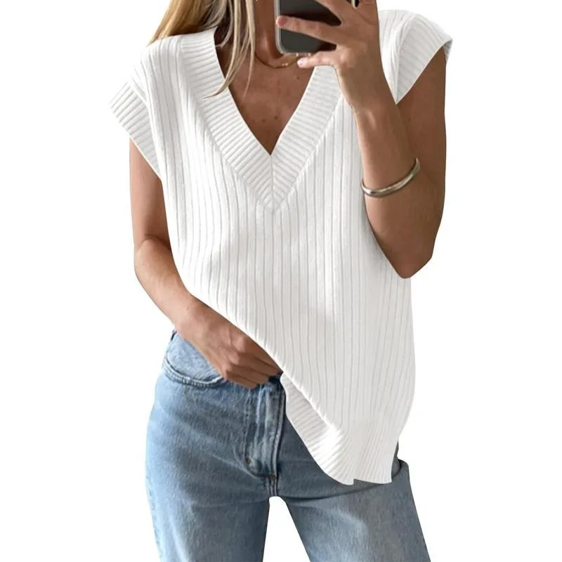 Sleeveless V-Neck Sweater Women's Fashion Summer Top without Chest Pad Other Material 100% Long Type See Details
Sleeveless V-Neck Sweater Women's Fashion Summer Top without Chest Pad Other Material 100% Long Type See Details