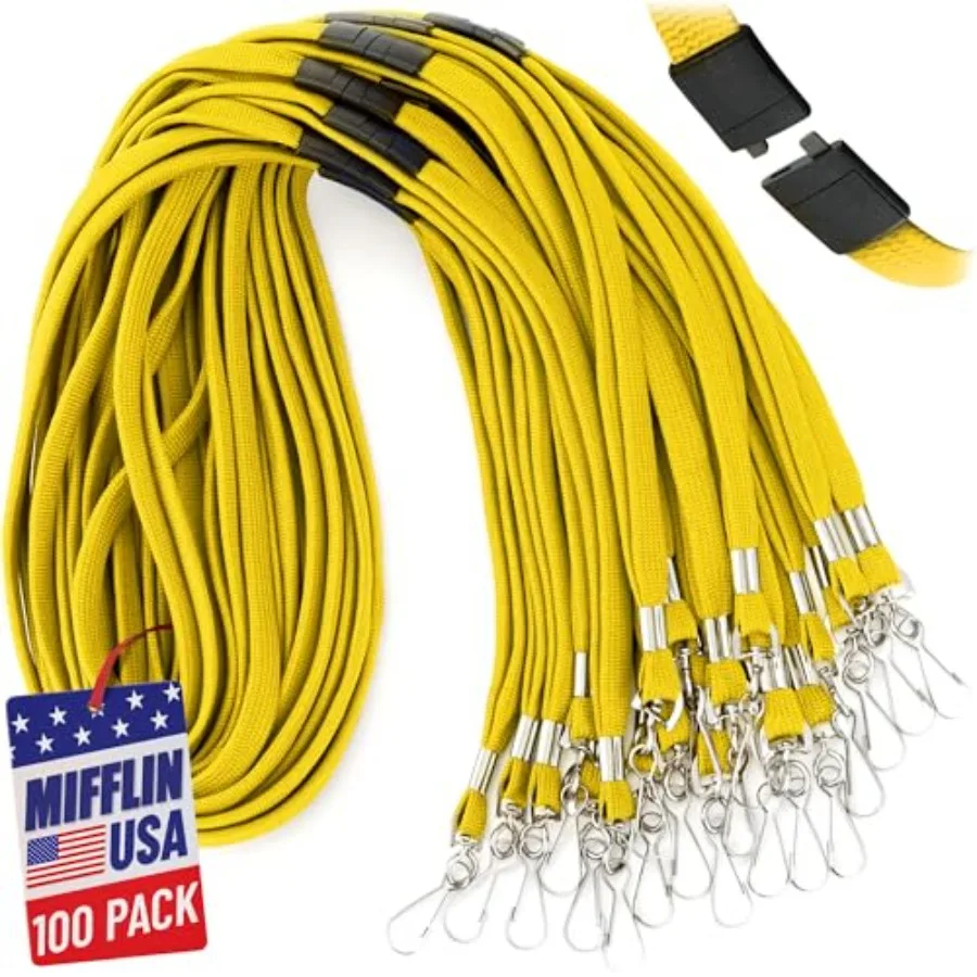 USA Flat Breakaway Safety Lanyard for ID Badges , 36 Inch, , Soft Woven Neck Line
USA Flat Breakaway Safety Lanyard for ID Badges , 36 Inch, , Soft Woven Neck Line
