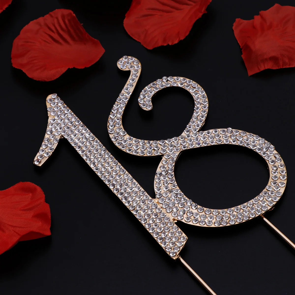 18 Gold Cake Topper for 18Th Birthday Party Anniversary Decorative Rhinestone Number Alloy Dessert Decoration Elegant Sparkle
18 Gold Cake Topper for 18Th Birthday Party Anniversary Decorative Rhinestone Number Alloy Dessert Decoration Elegant Sparkle