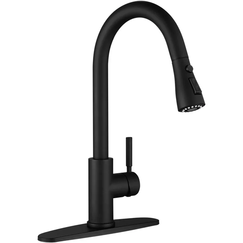 Black Kitchen Faucet, Kitchen Faucets with Pull Down Sprayer Commercial Stainless Steel Single Handle Single Hole Kitchen S
Black Kitchen Faucet, Kitchen Faucets with Pull Down Sprayer Commercial Stainless Steel Single Handle Single Hole Kitchen S