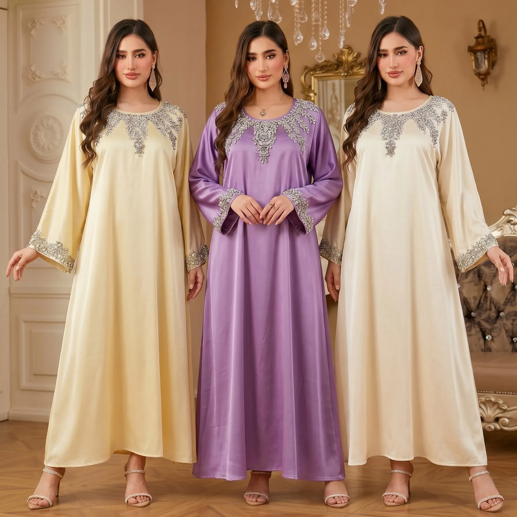 Ra25015 New Fashionable Elegant Luxury Handmade Lady Cloth Embellished Clothes With Large Hem, Loose Fit Women's Clothing Now
Ra25015 New Fashionable Elegant Luxury Handmade Lady Cloth Embellished Clothes With Large Hem, Loose Fit Women's Clothing Now