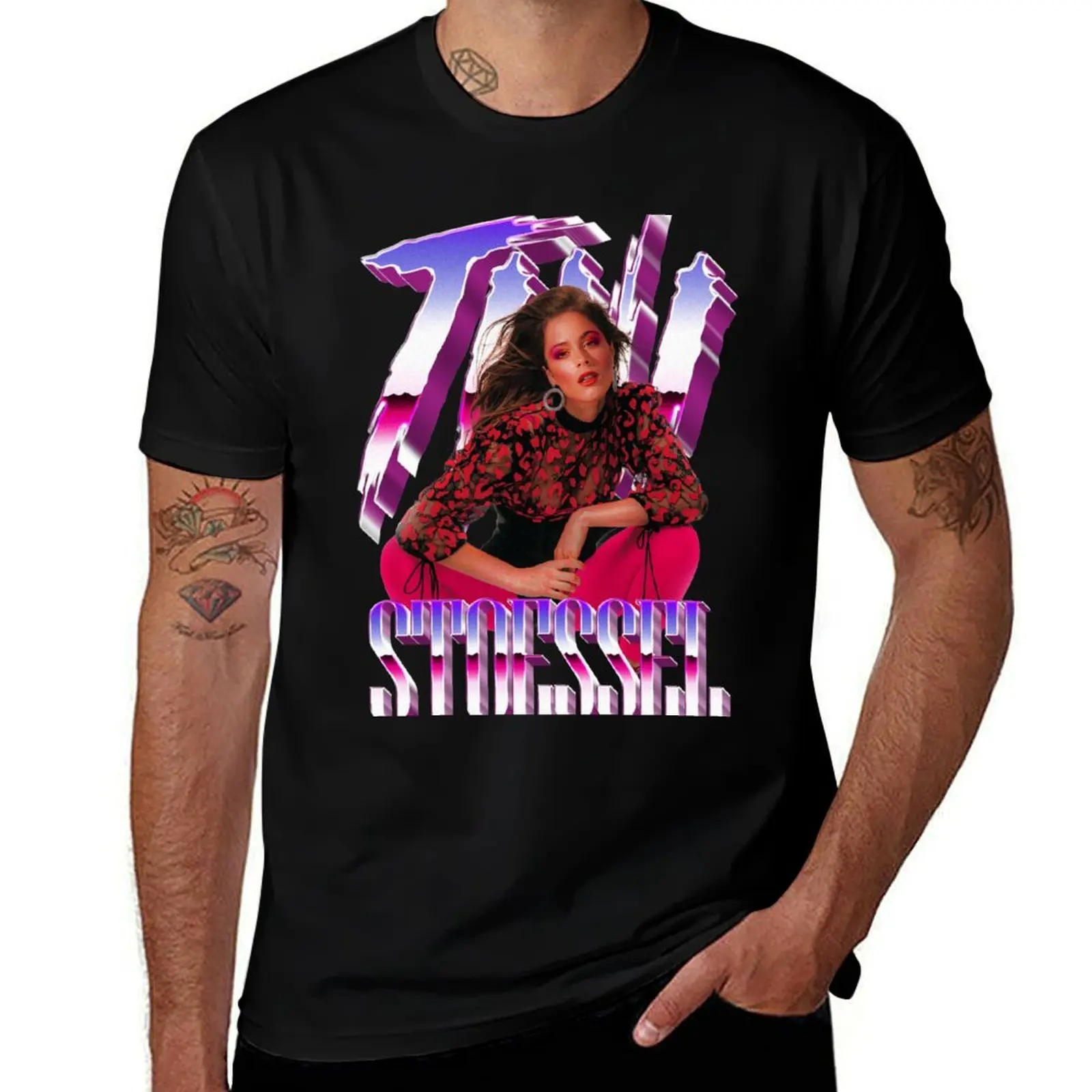 TINI STOESSEL - synthwave 80s T-Shirt Luxury man cute tops graphic shirts mens fashion
TINI STOESSEL - synthwave 80s T-Shirt Luxury man cute tops graphic shirts mens fashion