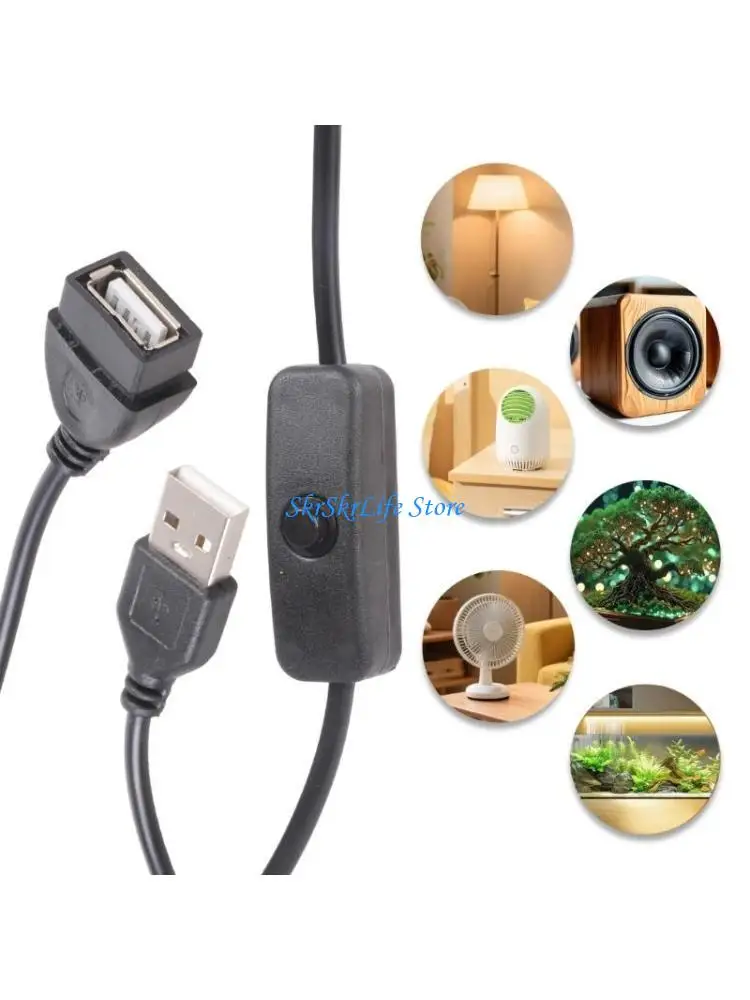 E65E Reliable USB Power Extension Cord With Manual Switcher Provides Instantly Power Regulation For Cooling Devices LED
E65E Reliable USB Power Extension Cord With Manual Switcher Provides Instantly Power Regulation For Cooling Devices LED