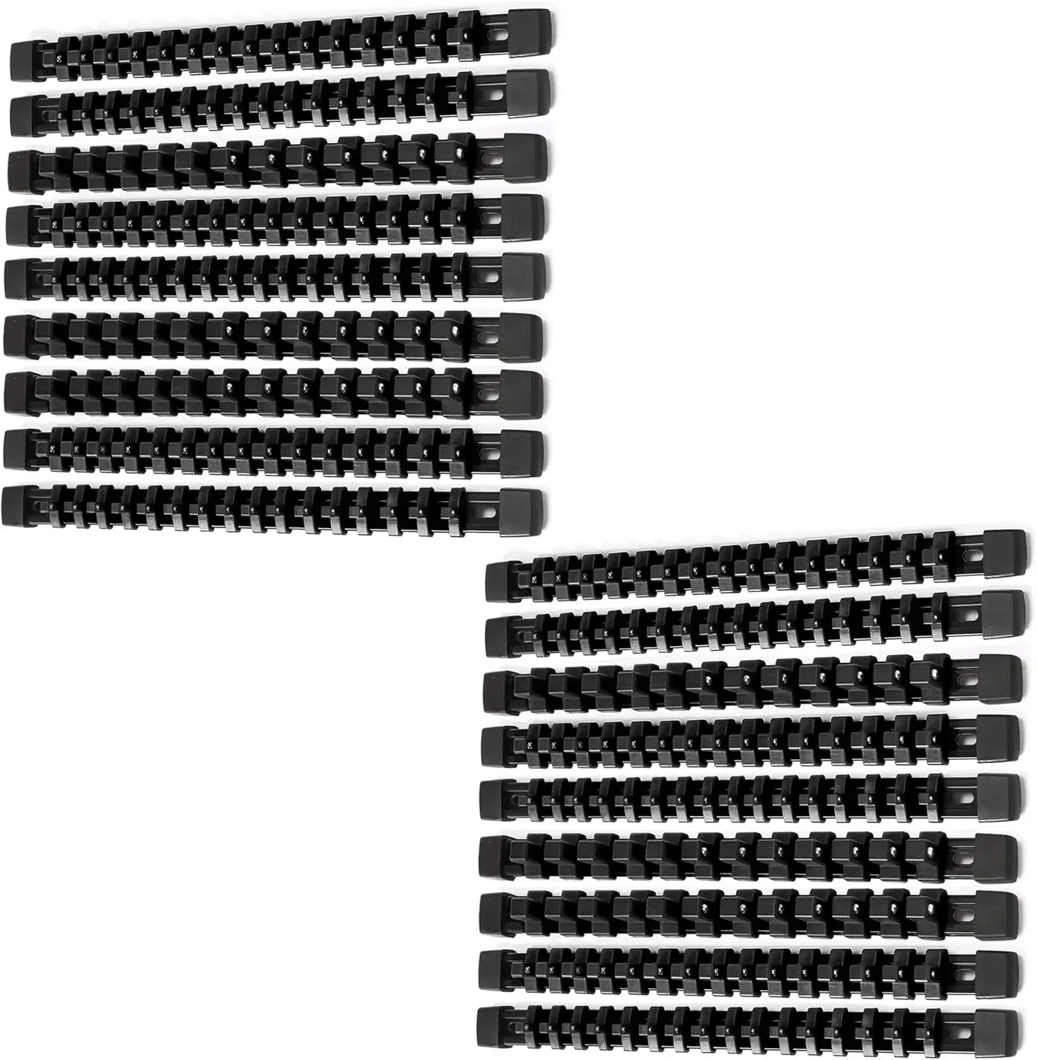 ALOANES 18 PC ABS Socket Organizer,1/2 inch, 3/8 inch, and 1/4 inch Drive Socket Rail Holders
ALOANES 18 PC ABS Socket Organizer,1/2 inch, 3/8 inch, and 1/4 inch Drive Socket Rail Holders