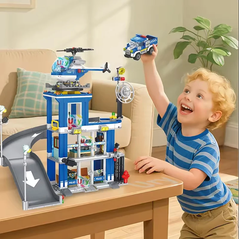 Slide Police Prison Station Building Blocks Set with Helicopter & Patrol Car, Boys Construction Toy Model, Creative Play Gift
Slide Police Prison Station Building Blocks Set with Helicopter & Patrol Car, Boys Construction Toy Model, Creative Play Gift