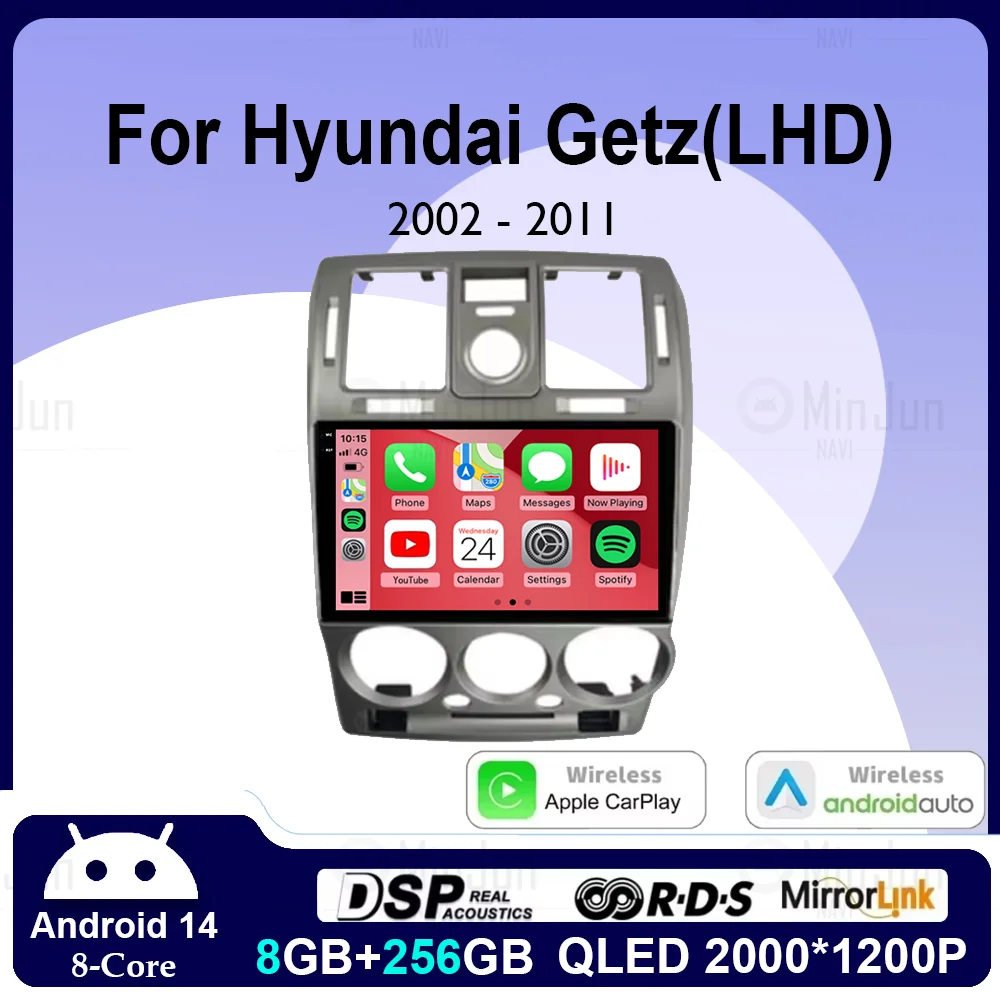 Android 14 Car Radio For Hyundai Getz 2002-2011 Multimedia Carplay Auto Video Player GPS Navigation Head Unit Stereo Audio
Android 14 Car Radio For Hyundai Getz 2002-2011 Multimedia Carplay Auto Video Player GPS Navigation Head Unit Stereo Audio