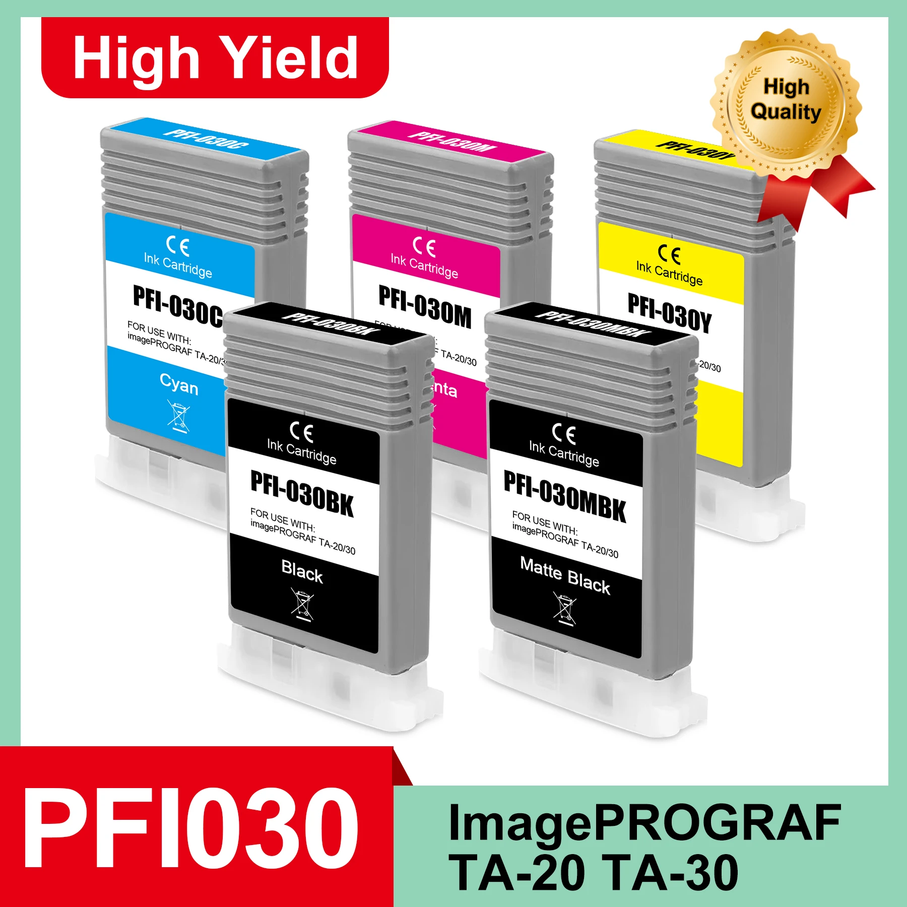 55ML Compatible Ink Cartridge PFI030 PFI-030 For Canon ImagePROGRAF TM-240 TM-340 TA-20 TA-30 Full With Pigment Ink
55ML Compatible Ink Cartridge PFI030 PFI-030 For Canon ImagePROGRAF TM-240 TM-340 TA-20 TA-30 Full With Pigment Ink