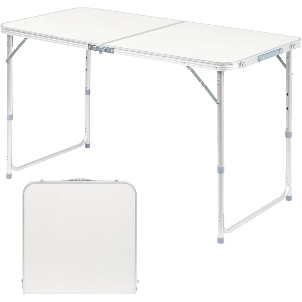 4ft Portable Folding Camping Table, Outdoor Waterproof Adjustable Height Table, Aluminum Lightweight Suitcase Foldable Table fo
4ft Portable Folding Camping Table, Outdoor Waterproof Adjustable Height Table, Aluminum Lightweight Suitcase Foldable Table fo