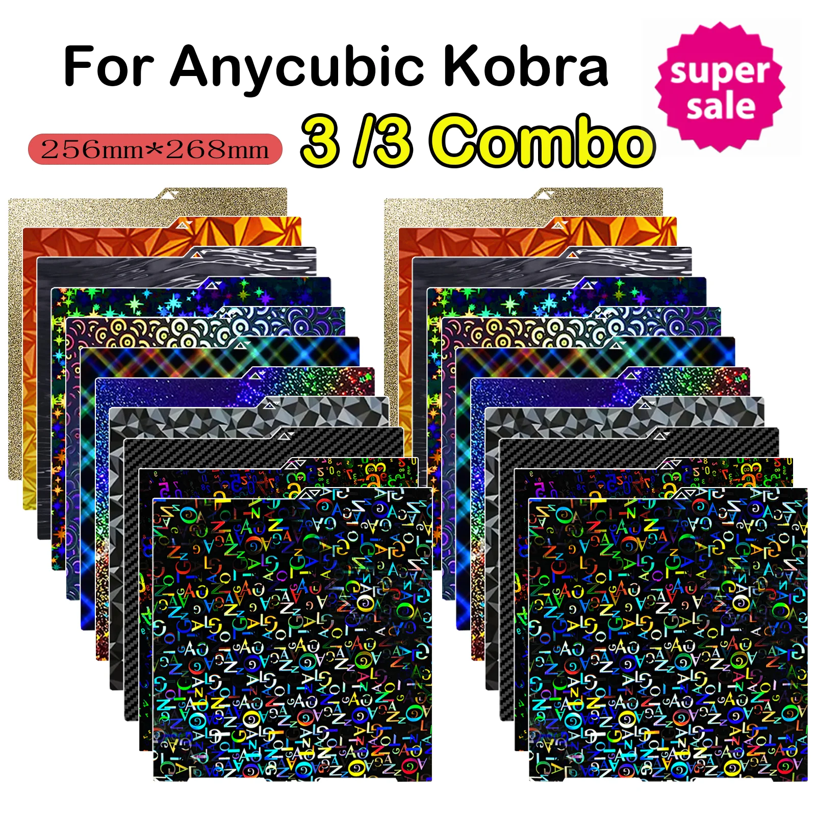 Kobra 3 Build Plate Kobra 3 V2 Pei Textured PEO 256x268 For Anycubic Kobra 3 Combo Build Plate Spare Parts Double Sided Heat Bed
Kobra 3 Build Plate Kobra 3 V2 Pei Textured PEO 256x268 For Anycubic Kobra 3 Combo Build Plate Spare Parts Double Sided Heat Bed