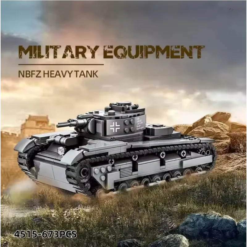 673Pcs German Military Nbfz Building Blocks World War Ii Heavy Tank Set Children's Toys Gifts Education
673Pcs German Military Nbfz Building Blocks World War Ii Heavy Tank Set Children's Toys Gifts Education