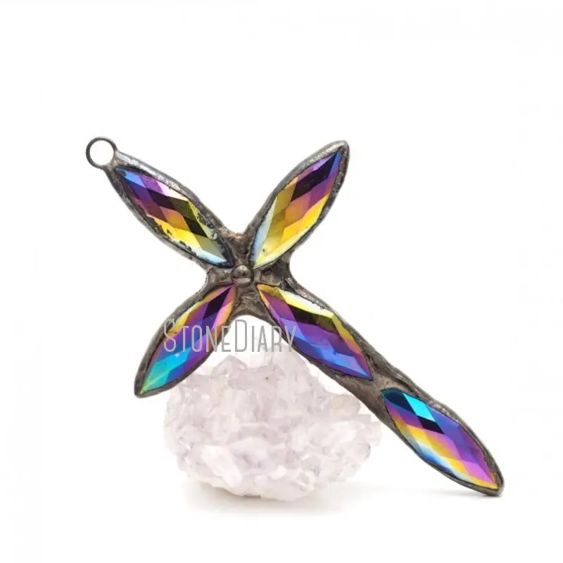 PM42348 Glass Crystal Cross Crucifix Pendant Grey Champagne Glass Crystal Pendant Bohemian Boho Christ Jesus Prayer Jewelry
PM42348 Glass Crystal Cross Crucifix Pendant Grey Champagne Glass Crystal Pendant Bohemian Boho Christ Jesus Prayer Jewelry