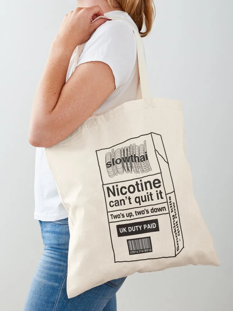 slowthai nicotine can't quit it Tote Bag shoping bag Big bag women large size bags cute pouch
slowthai nicotine can't quit it Tote Bag shoping bag Big bag women large size bags cute pouch