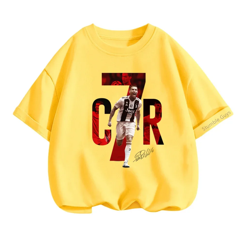 Brand Ronaldo Printed Children's Short-sleeved Summer Boys and Girls T-shirt Teen Tops Football Peripheral Kid's Clothing
Brand Ronaldo Printed Children's Short-sleeved Summer Boys and Girls T-shirt Teen Tops Football Peripheral Kid's Clothing