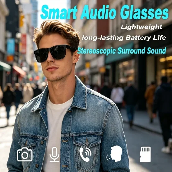 Premium AI Smart Glasses Wireless Bluetooth Call Headphone Remote Control Touch Photography Voice Assistant For Men Women Gifts
Premium AI Smart Glasses Wireless Bluetooth Call Headphone Remote Control Touch Photography Voice Assistant For Men Women Gifts
