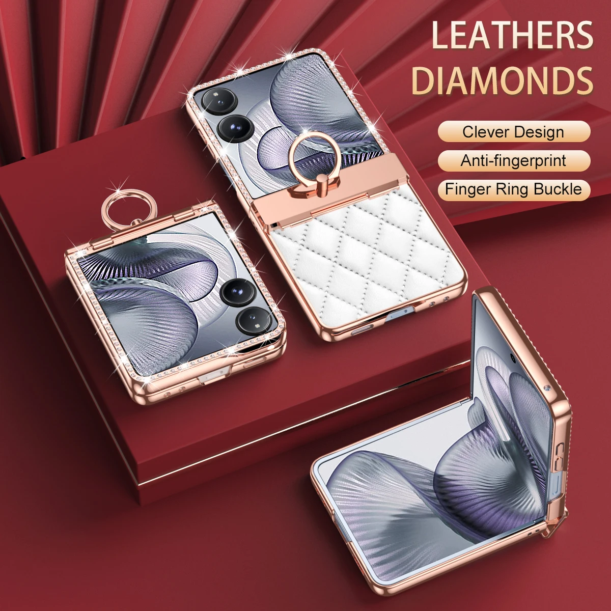 Luxury Ring Buckle Holder Leather Diamond Case For Xiaomi Mix Flip 2 5G Shockproof Phone Cover
Luxury Ring Buckle Holder Leather Diamond Case For Xiaomi Mix Flip 2 5G Shockproof Phone Cover
